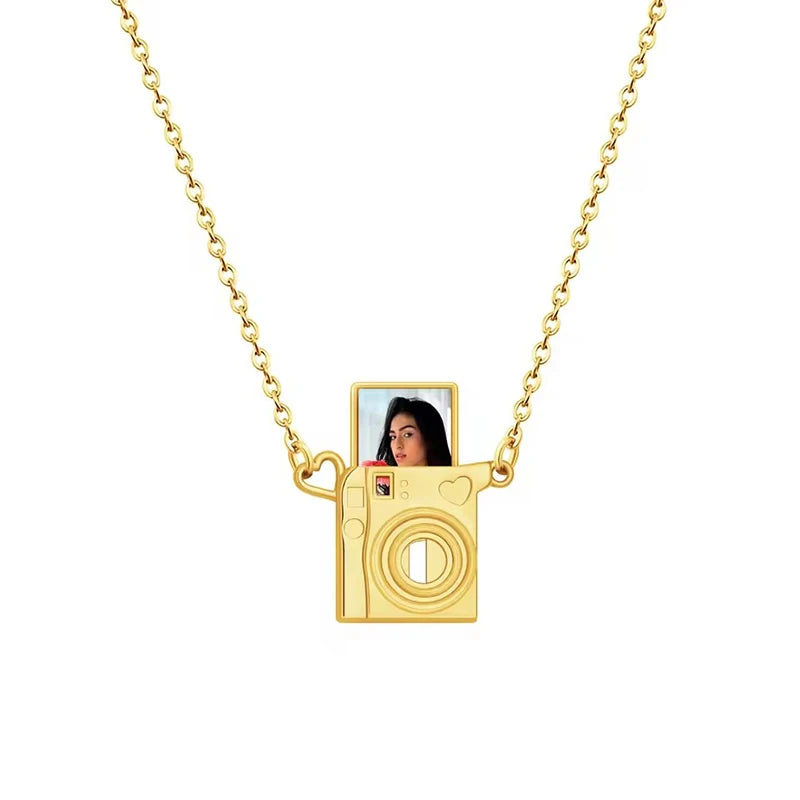 Collar personalizado con foto – Dije proyector de imagen para mujer, joyería única y regalo especial