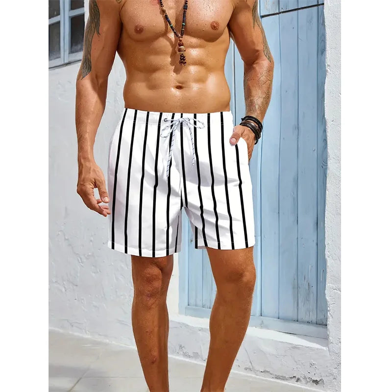 Shorts de Playa y Fitness para Hombre – Bañador Verano Transpirable con Bolsillos y Cintura Ajustable