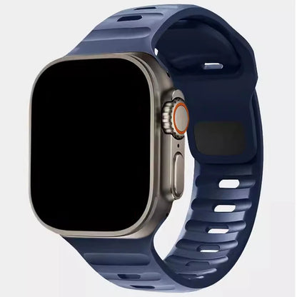 Correa de silicona suave para Apple Watch – Compatible Ultra 49mm y Series 8-3, SE (38mm-45mm)