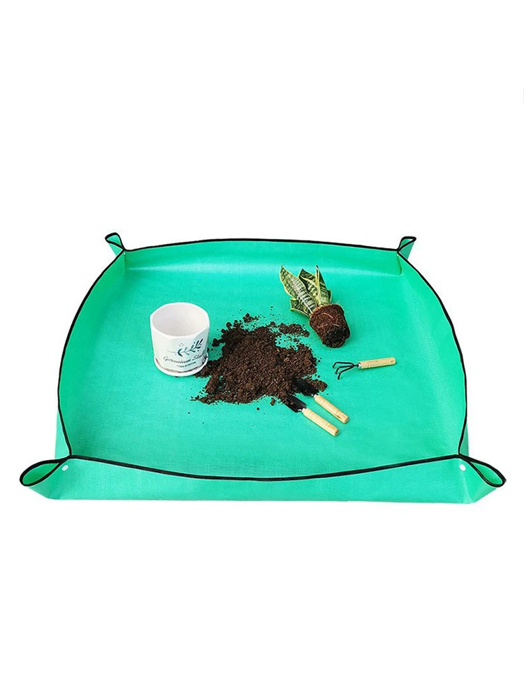 Alfombrilla de Jardinería Impermeable | Tapete Plegable para Trasplante de Plantas y Macetas 50cm-100cm