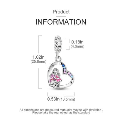 Original 925 Sterling Silver Mother's Love Embrace Charms Beads Pendants Fit S925 Bracelet Necklace Fine DIY Jewelry