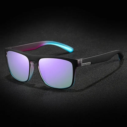 Gafas de Sol Polarizadas Moradas Unisex – Retro Cuadradas Deporte Conducción Pesca UV400