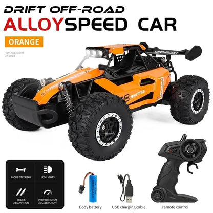 Coche RC 2.4GHz con Luces LED | Auto de Control Remoto 2WD Alta Velocidad Todoterreno para Niños