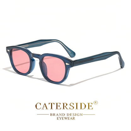 Gafas de Sol Retro Redondas CATERSIDE Unisex | Estilo Punk UV400 de Lujo
