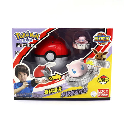 Juguete Pokémon Magic Gyro – Pikachu, Charmander y Poké Ball Giratoria de Combate para Niños