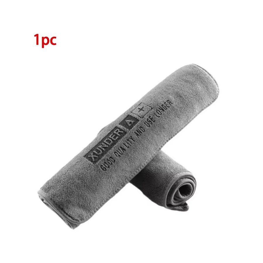 Toalla de Microfibra Premium para Auto – Paño de Limpieza y Secado con Bordes Reforzados | Cuidado y Detallado de Coches