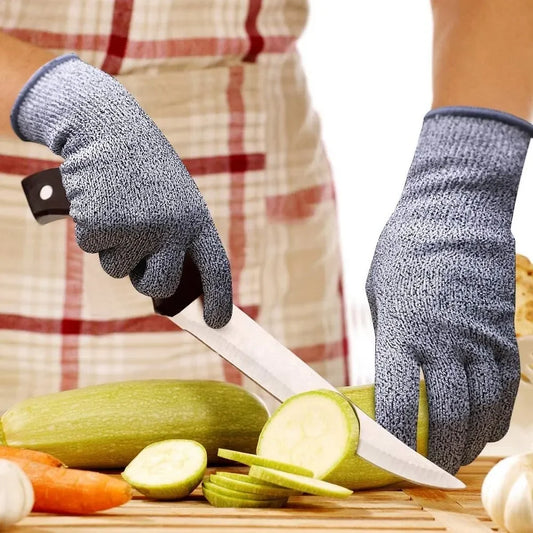 Guantes de Cocina Anticorte Nivel 5 – Guantes de Seguridad HPPE Resistentes a Cortes y Arañazos para Vidrio, Jardinería y Uso Doméstico