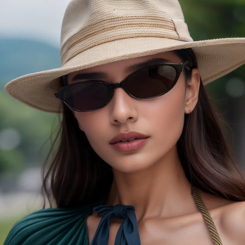 Gafas de Sol Vintage Ovaladas | Small Frame Ellipse Unisex Estilo Retro Redondas UV400