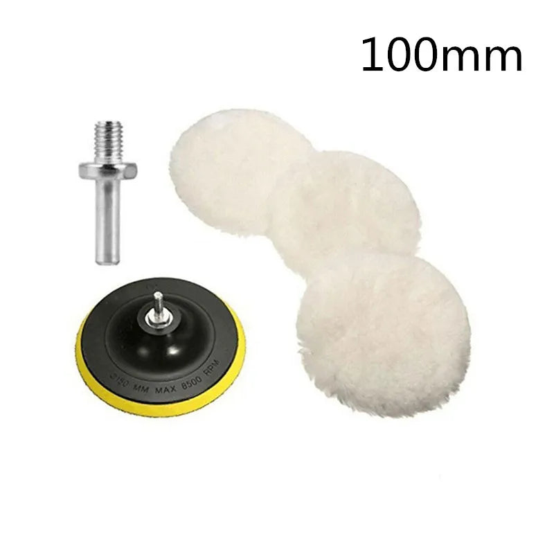 Almohadilla de Pulido Universal 3/4" M10/M14 | Disco de Lana Suave para Encerado y Limpieza de Carrocería
