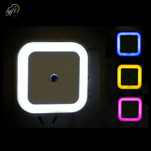 Luz Nocturna LED con Sensor Automático – Mini Enchufe EU/US, 0.5W, Iluminación para Dormitorio, Pasillo y Habitación Infantil