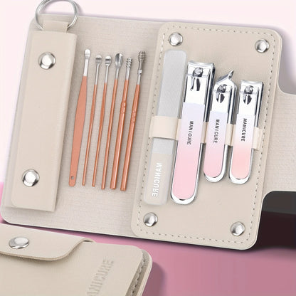 Set de Manicure y Pedicure Portátil 6-18 Piezas Ouriner | Kit de Cuidado Personal con Tijeras de Cejas y Cortauñas