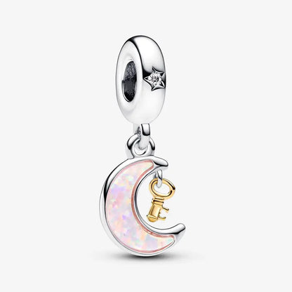 Charm flor margarita rosa de plata 925 – Colgante en forma de flor para pulsera tipo Pandora, joyería elegante para mujer