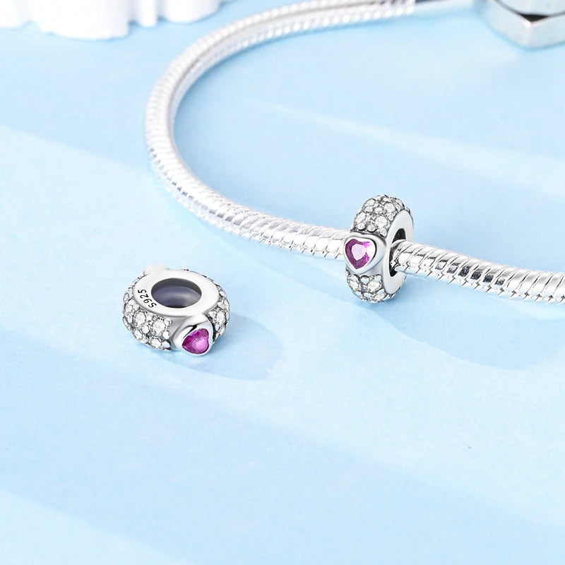 Charm de Plata 925 con Mariposa y Dragón – Abalorio Colorido con Zirconia Arcoíris para Pulseras DIY