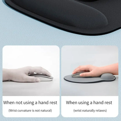 Coolcirc – Mouse Pad Negro Grande con Soporte de Muñeca Antideslizante para Oficina y Estudio