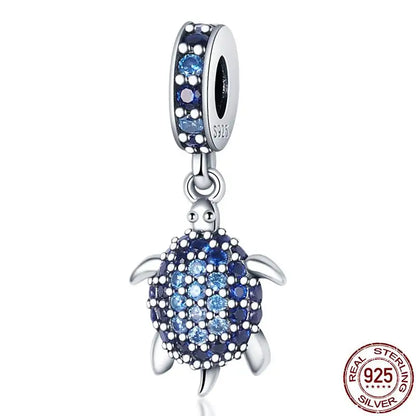Charm camaleón y luciérnaga en plata 925 – Dije animal brillante, compatible Pandora, pulsera y collar mujer
