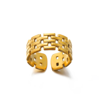 Anillos Clásicos de Acero Inoxidable 316L para Mujer - Color Dorado de Lujo Antialérgico y Duradero