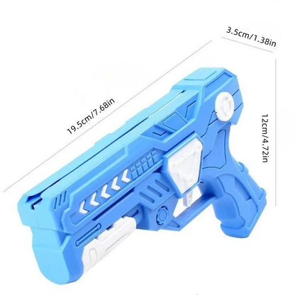 Glowing Foam Aircraft 10M Launcher Catapult Glider Aircraft Gun Toy Children's Outdoor Game Bubble Model Shooting Flying Roundab