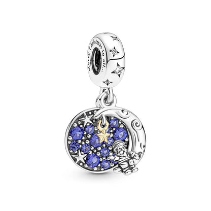 Charm Serie Océano en Plata 925 – Abalorios Tortuga, Cangrejo y Sirena para Pulsera Original Mujer