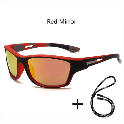 Gafas de Sol Deportivas Polarizadas con Cadena | Unisex Retro UV400 para Ciclismo, Pesca y Escalada