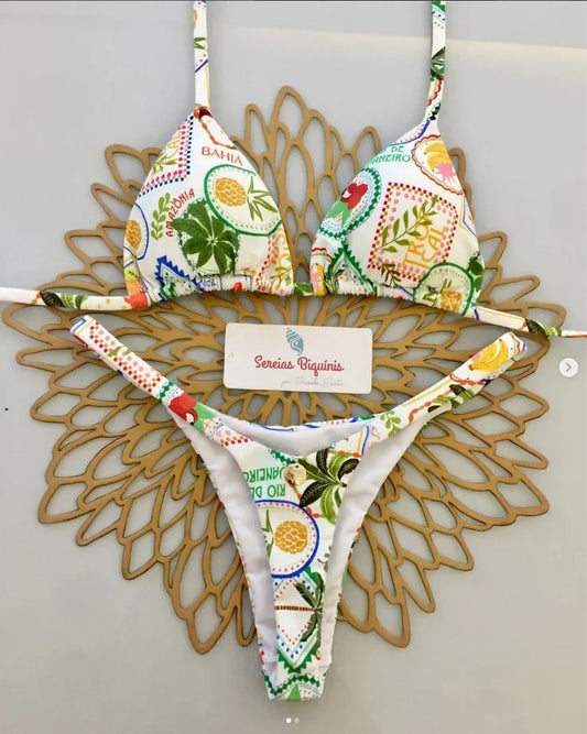 Bikini Sexy Mujer 2025 | Halter Lace-Up Y2K Playa y Piscina