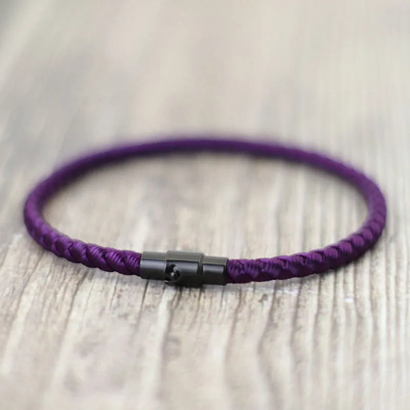 Brazalete cuerda roja suerte – Pulsera unisex magnética para pareja, riqueza y prosperidad
