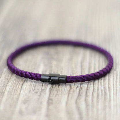 Brazalete cuerda roja suerte – Pulsera unisex magnética para pareja, riqueza y prosperidad