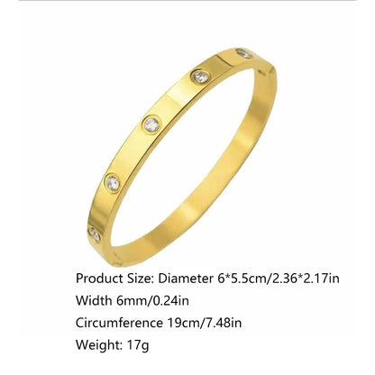 Pulsera Brazalete Unisex Dorado | Brazalete de Moda Brillante con Inscripción Love | Joyería Ligera de Lujo para Hombre y Mujer