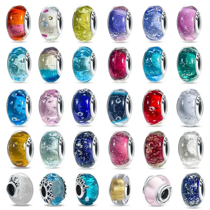 Cuenta Murano en Plata 925 | Beads de Vidrio de Colores para Pulsera Pandora Original