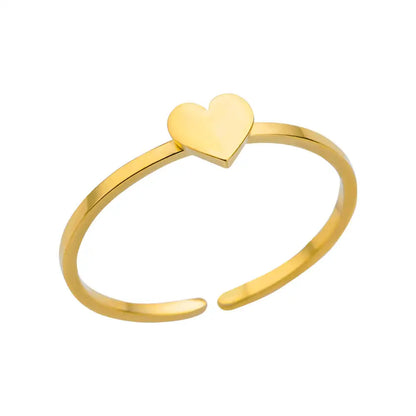 Anillos Clásicos de Acero Inoxidable 316L para Mujer - Color Dorado de Lujo Antialérgico y Duradero