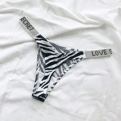 Tanga Mujer 2025 | Lencería Sexy con Rhinestones y Push-Up