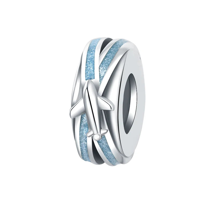 Charm de Plata 925 Araña, Mariposa y Zirconia – Abalorios Elegantes para Pulseras Originales 3mm