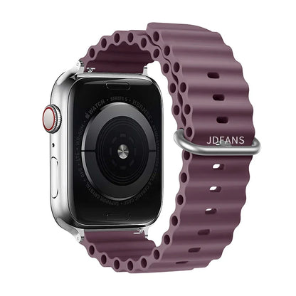 Correa Ocean Band Compatible con Apple Watch | Pulsera Deportiva Ajustable 49mm 45mm 44mm 41mm 40mm Series SE 3 6 7 8 9 10 Ultra