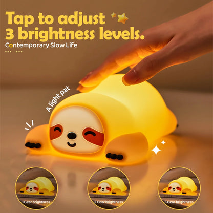 Lámpara de Noche de Silicona LED – Conejo/Zorro, Recargable con Sensor Táctil y Temporizador, Luz Regulable para Dormitorio Infantil