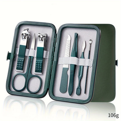 Set Profesional de Manicura y Pedicura de 7/10/12/18 Piezas | Acero Inoxidable | Cortauñas con Estuche de Viaje