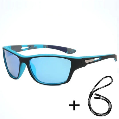 Gafas de Sol Deportivas Polarizadas con Cadena | Unisex Retro UV400 para Ciclismo, Pesca y Escalada