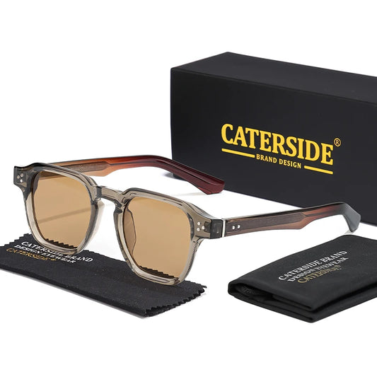 CATERSIDE Gafas de Sol Cuadradas Clásicas Hombre Mujer | Estilo Lujo Viaje Playa Fiesta UV400