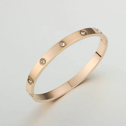 Pulsera Brazalete Unisex Dorado | Brazalete de Moda Brillante con Inscripción Love | Joyería Ligera de Lujo para Hombre y Mujer