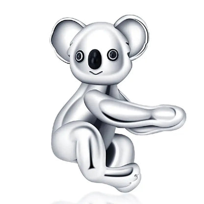 Charm Mascotas y Animales en Plata 925 – Gatito, Perrito y Oveja con Circonitas de Colores | Compatible Pulsera Pandora