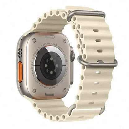 Correa Ocean Band Compatible con Apple Watch | Pulsera Deportiva Ajustable 49mm 45mm 44mm 41mm 40mm Series SE 3 6 7 8 9 10 Ultra