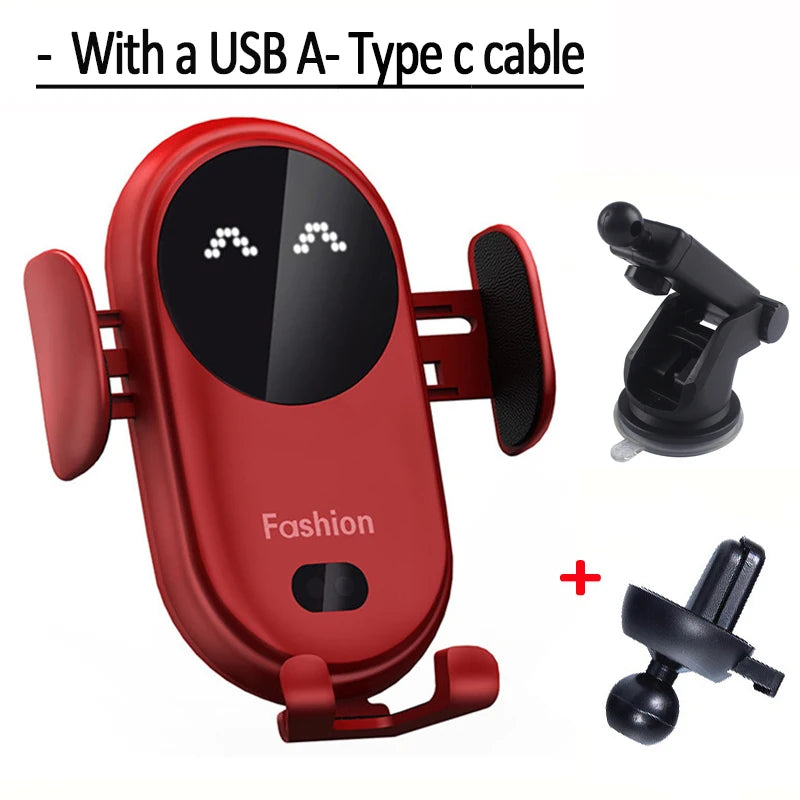 Soporte Cargador Inalámbrico 30W para Auto | Montaje en Ventila de Aire | Carga Rápida Inteligente