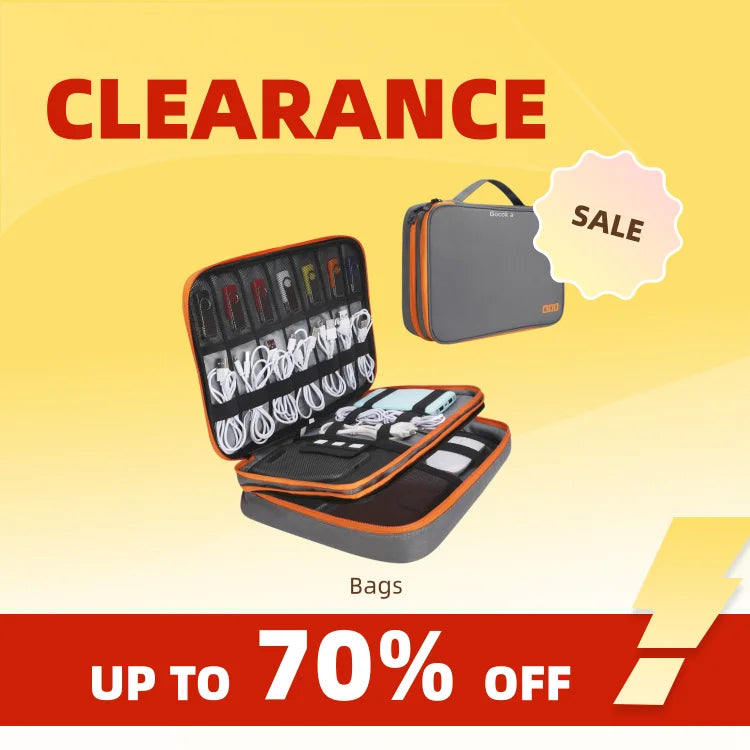 Clearance_Portable Electronic Accessories Travel case,Cable Organizer Bag Gadget Carry Bag for iPad,Cables,Power,USB Flash Drive