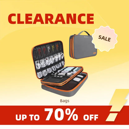 Clearance_Portable Electronic Accessories Travel case,Cable Organizer Bag Gadget Carry Bag for iPad,Cables,Power,USB Flash Drive