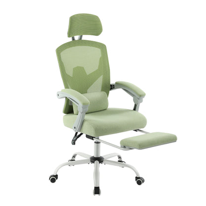 Silla Gaming Reclinable JHK – Ergonomía con Respaldo Alto, Mesh Transpirable, Reposapiés y Cojín Lumbar