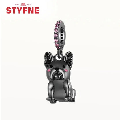Charm Gato Negro de Plata 925 | Dije para Pulseras Pandora Mujer Joyería Fina