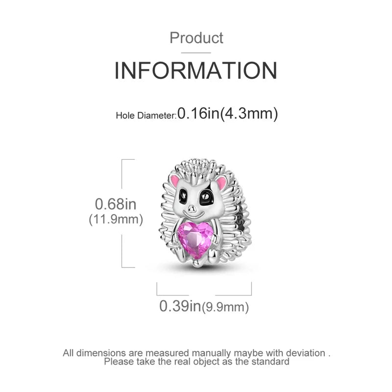 Charm Mascotas y Animales en Plata 925 – Gatito, Perrito y Oveja con Circonitas de Colores | Compatible Pulsera Pandora