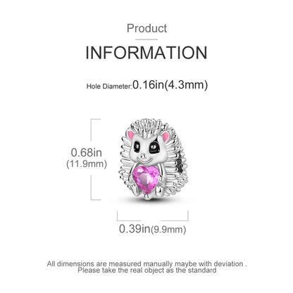 Charm Mascotas y Animales en Plata 925 – Gatito, Perrito y Oveja con Circonitas de Colores | Compatible Pulsera Pandora