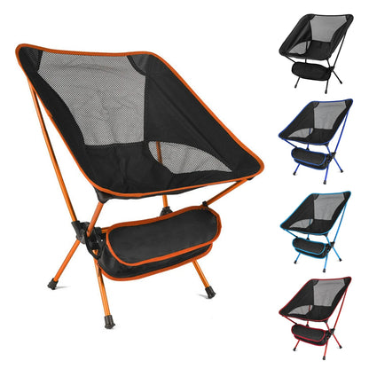 Silla Plegable Ultraligera – Portátil de Aluminio y Nylon para Camping, Pesca y Jardín