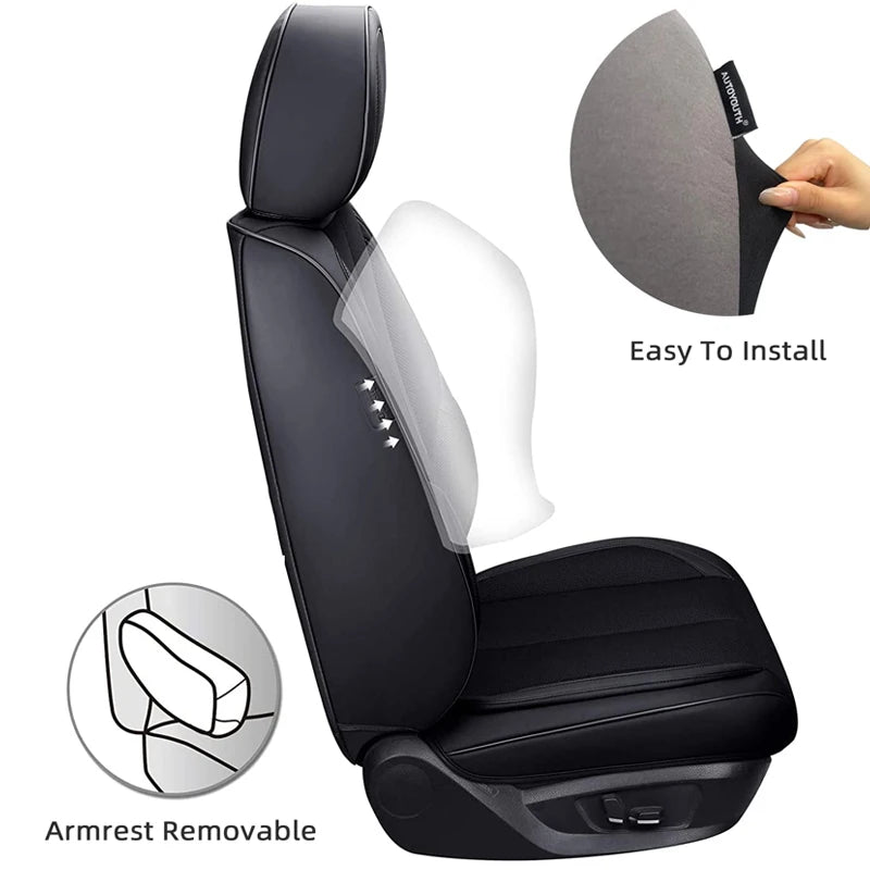 Juego de 2 Fundas de Asiento Universales AUTOYOUTH | Cubreasientos con Diseño de Huella de Neumático