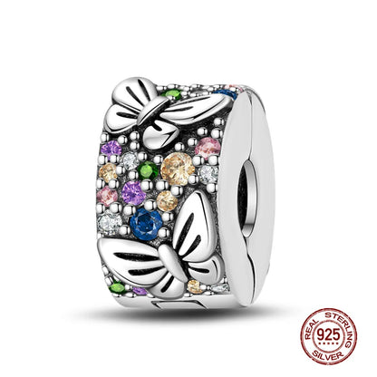 Charm Mariposa de Plata 925 | Dije para Pulsera o Collar 3mm Mujer Joyería Fina