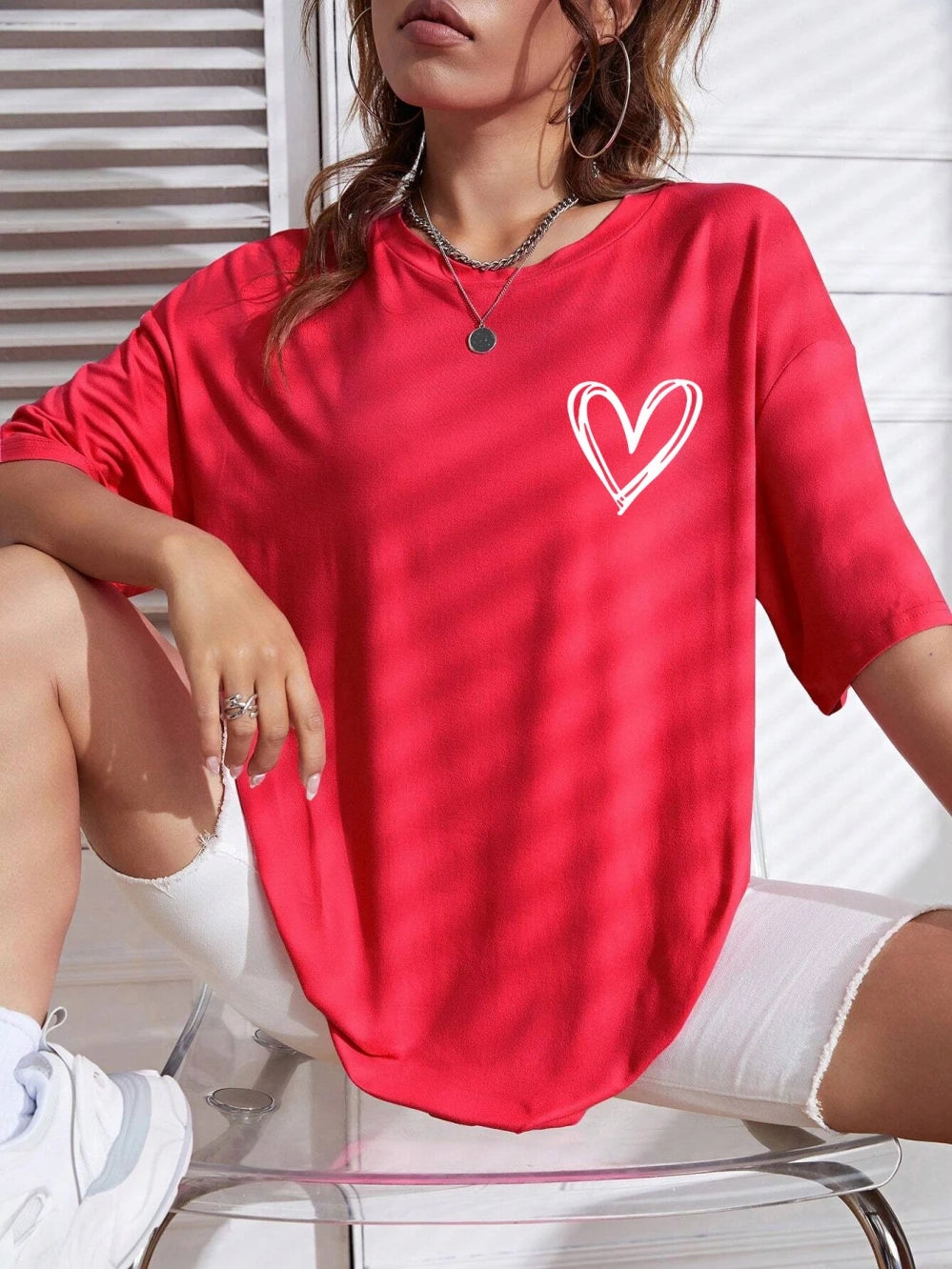 Camiseta Oversize Mujer Verano | Estampado Love Casual Juvenil Streetwear